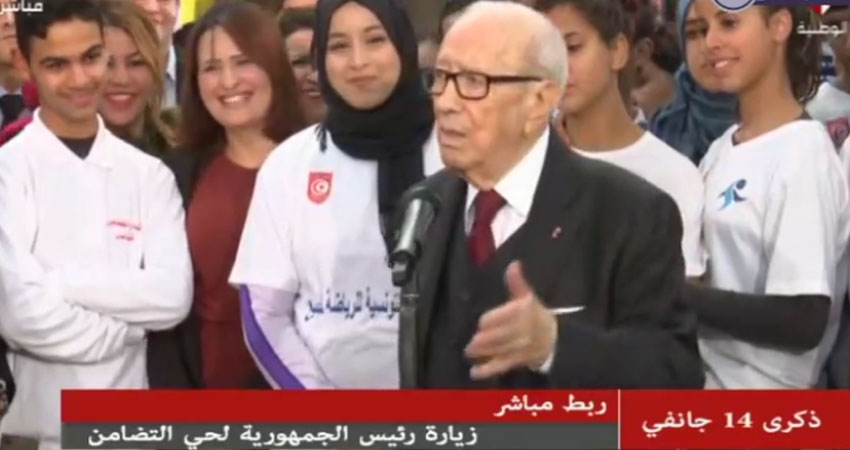 حي التضامن: تعزيزات أمنية و طائرة هيلكوبتر لتأمين زيارة رئيس الجمهورية