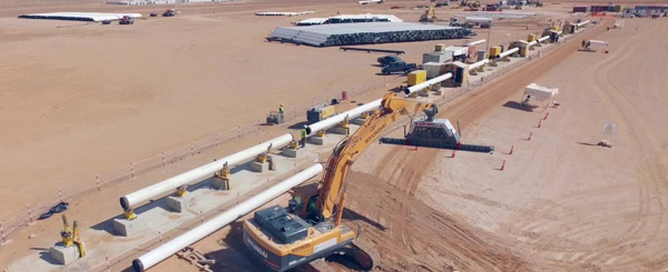 زيارة اعلامية الى مشروع نوارة للغاز تقدم الاشغال بنسبة 65 بالمائة و التزام بمعاير الصحة و السلامة المهنية للعمال