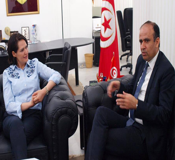 وزيرة الرياضة تلتقي بوديع الجريء قبيل مباراة الترجي والنجم غدا