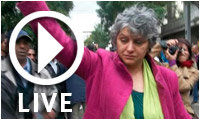 Live streaming : Basma Belaid proteste devant l'ANC