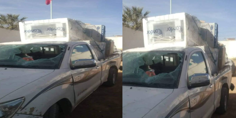 القصرين: تعرض دورية الحرس الديواني إلى حادث اصطدام مع شاحنة تهريب