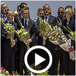Trois ministres de l'interieur européens sur le site de l'attentat de Sousse