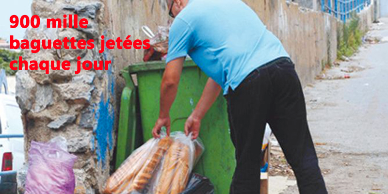  900 mille baguettes sont jetées quotidiennement à la poubelle en Tunisie 