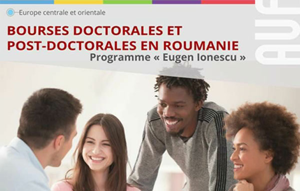 L’Ambassade de Roumanie lance un appel pour les Bourses de Recherche doctorale et postdoctorale ''Eugen Ionescu'' 2017-2018 