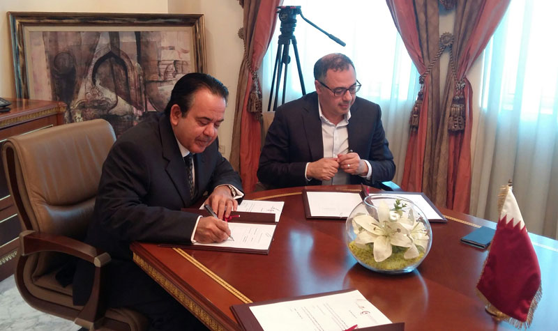 Signature d'un avenant au contrat de partenariat entre le Qatar Fund For Development & Réseau Entreprendre Tunisie 