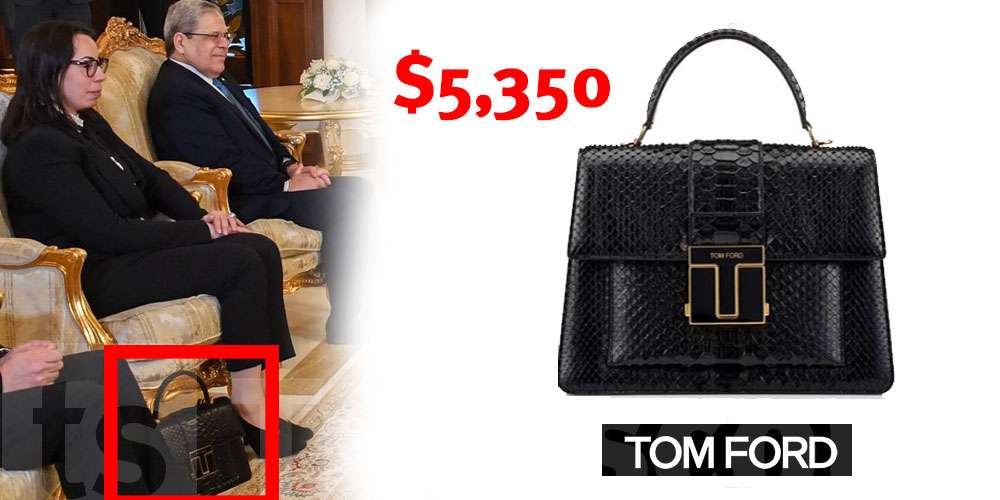 Nadia Akacha porte un sac de la marque Tom Ford