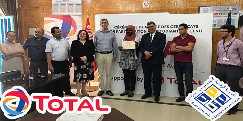 		TOTAL TUNISIE – ENIT: Remise des certificats de participation à la formation TPA