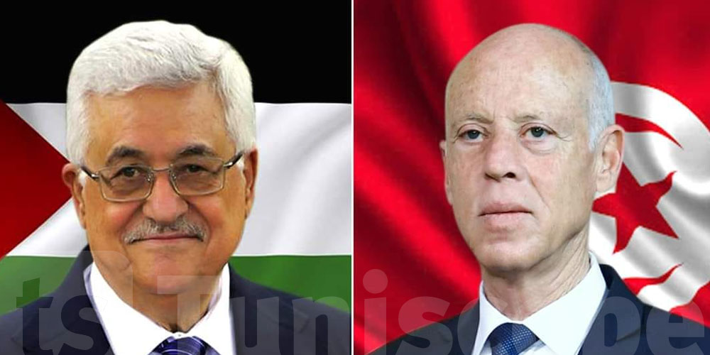 قيس سعيد يُهاتف رئيس دولة فلسطين