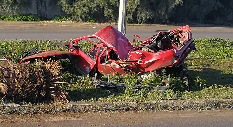 Terrible accident au niveau de la route de Gammarth