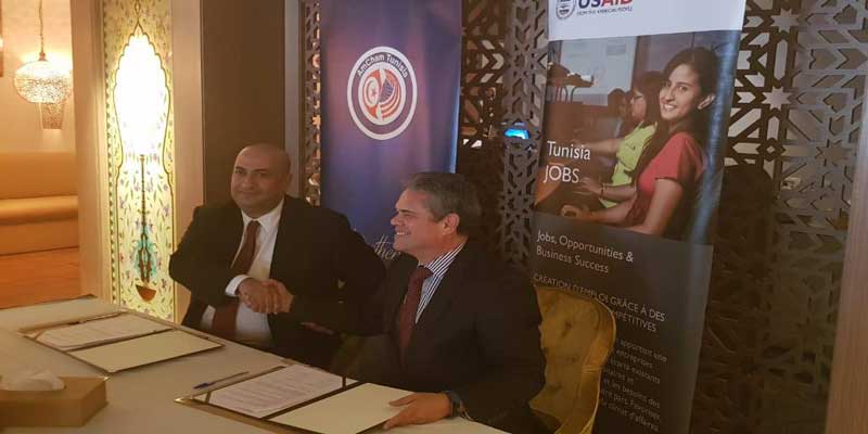  Signature d'un protocole d'accord entre AmCham Tunisia et JOBS - Emplois, opportunités, entreprises et réussite 