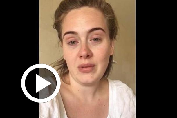 En vidéo : Adele s'excuse auprès de ses fans 