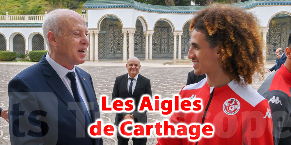 En photos: kais Saied reçoit les Aigles de Carthage