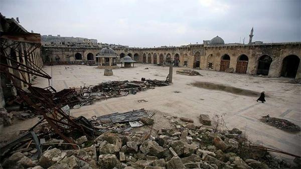 إعادة إعمار المسجد الأموي في حلب بهبة شيشانية
