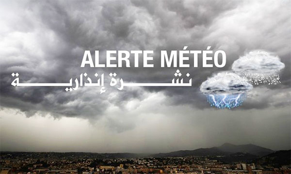 Alerte Météo : Nuages temporairement orageux avec pluies