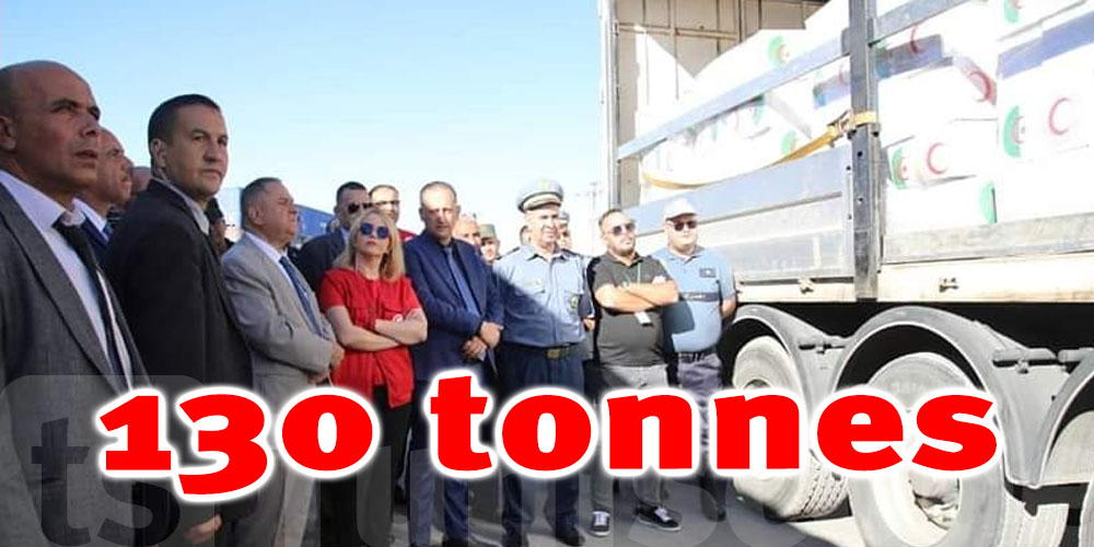 L'Algérie envoie 130 tonnes d'aide humanitaire à la Tunisie