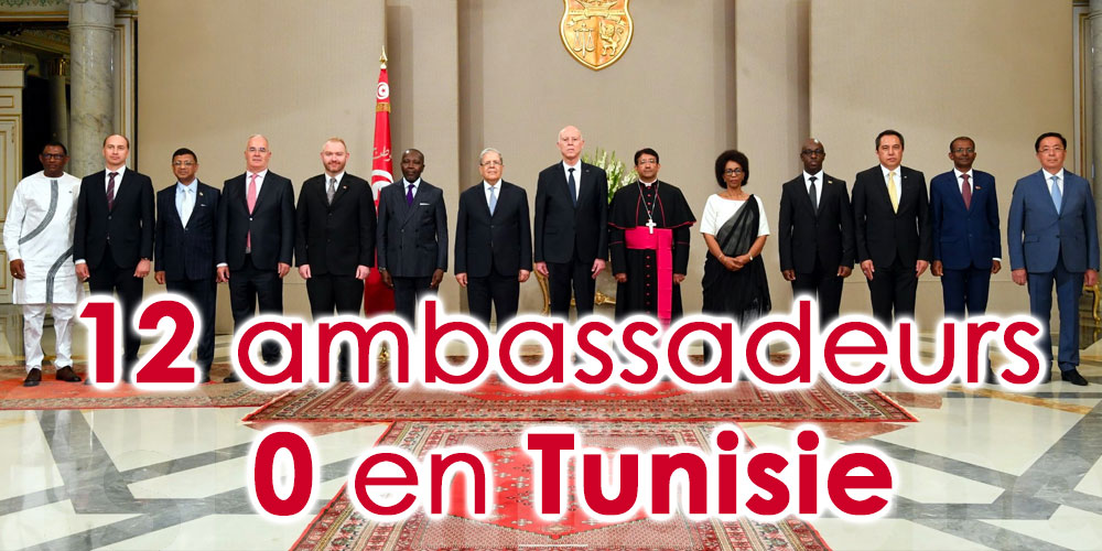 Kaïs Saïed reçoit les lettres de créance de 12 ambassadeurs qui ne résideront pas à Tunis
