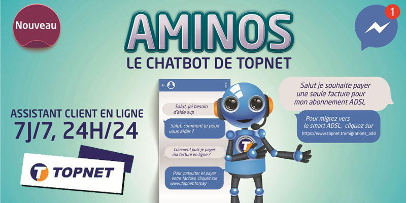TOPNET lance AMINOS, sa nouvelle plateforme CHATBOT