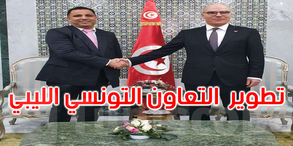 وزير الشؤون الخارجية يلتقي القائم بأعمال سفارة ليبيا بتونس