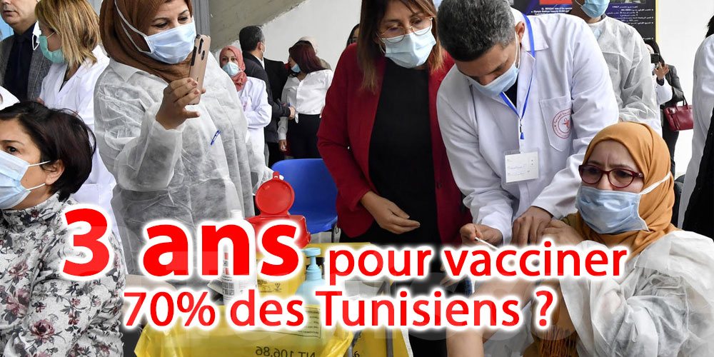 Tunisie: 3 ans pour vacciner 70% des Tunisiens?