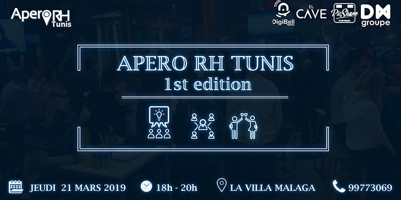 La première édition de l'Apéro RH Tunis le 21 mars à la Villa Malaga