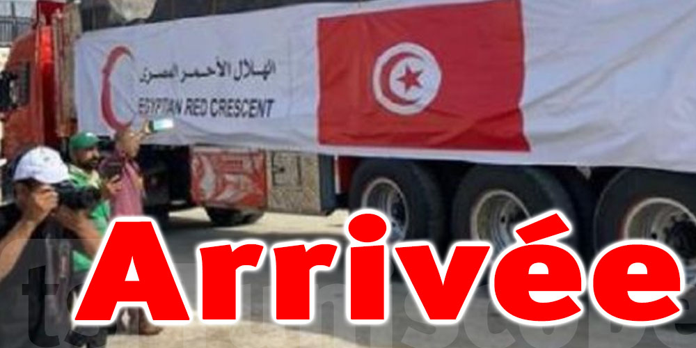Arrivée des aides humanitaires tunisiennes à Gaza