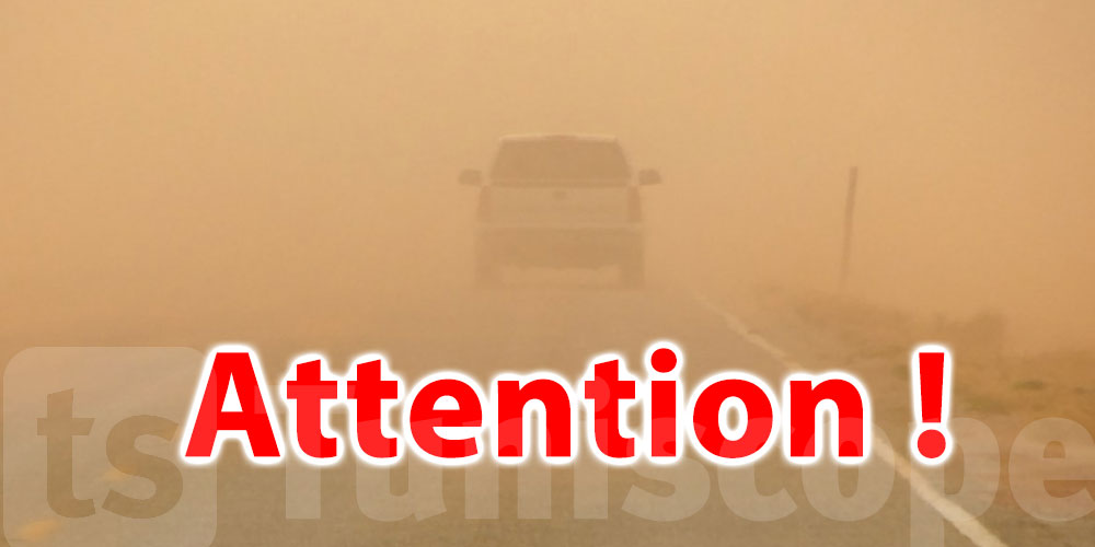 Tunisie: Tempête de sable...les automobilistes appelés à la vigilance