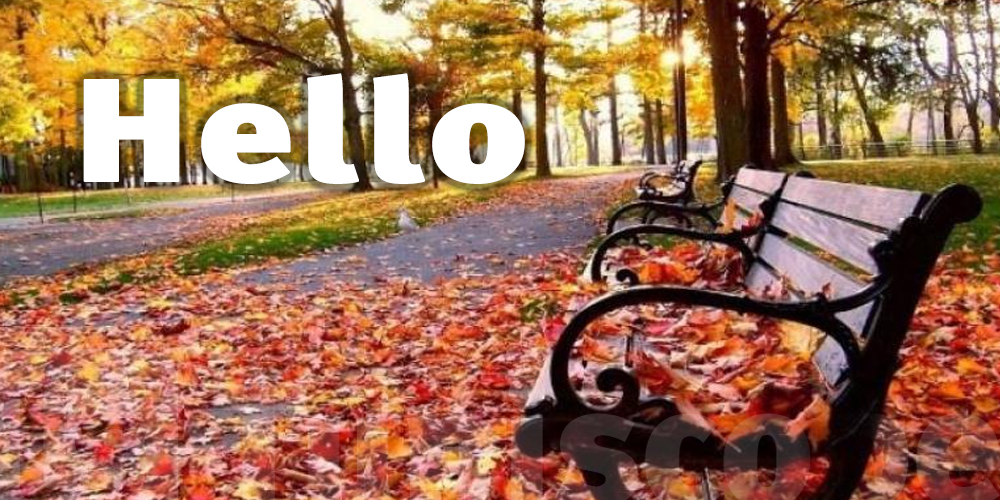 Aujourd’hui… premier jour de l'automne