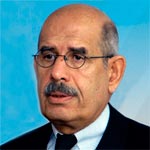 L'ancien vice-président démissionnaire égyptien Mohamed ElBaradei à Vienne
