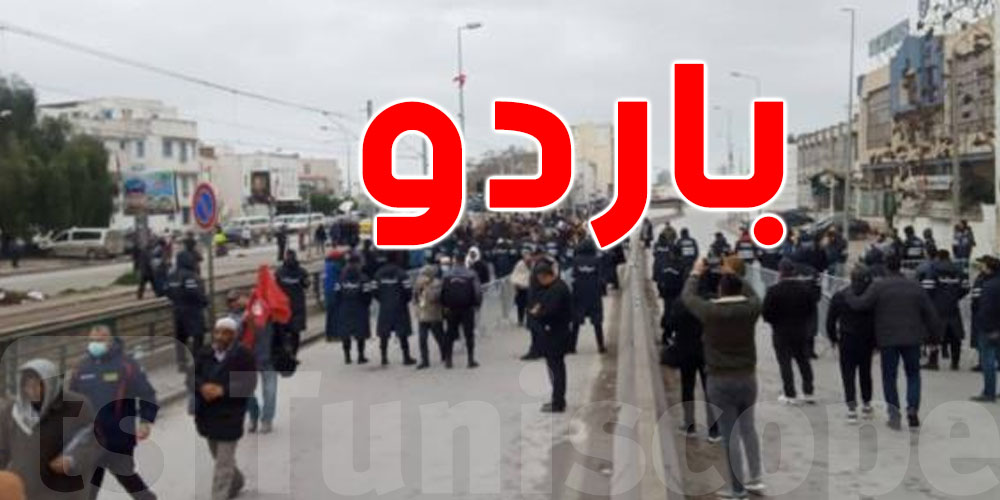 مسيرة من باب سعدون في اتجاه ساحة باردو للمطالبة بعودة المسار الدستوري وسط تعزيزات امنية مشددة