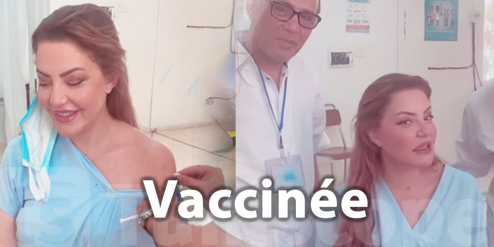 En photos: Baya Zardi se fait vacciner