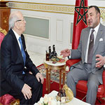 Le Roi Mohammed 6 reçoit à Tunis Beji Caid Essebssi