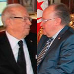 Béji Caid Essebsi accueilli par Mustapha Ben Jaafer à l'ANC