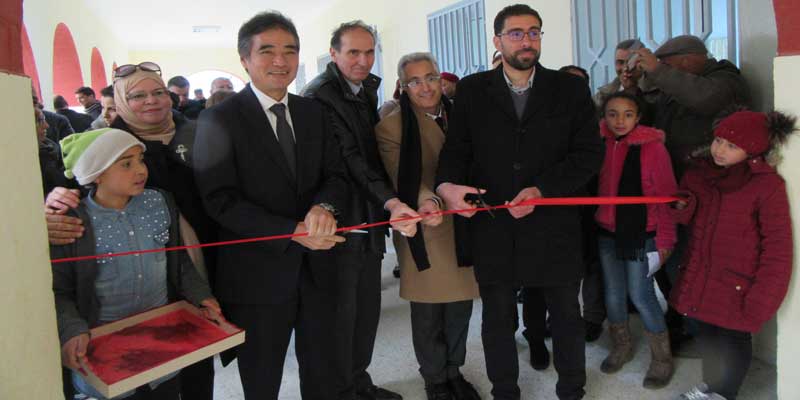 Cérémonie d’inauguration du  Projet de l’Aménagement de l’Ecole Primaire Nagachia à Beja