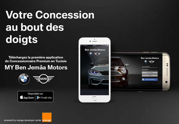 Ben Jemâa Motors lance la 1ère application Concessionnaire Auto en Tunisie, en partenariat avec Orange Developer Center