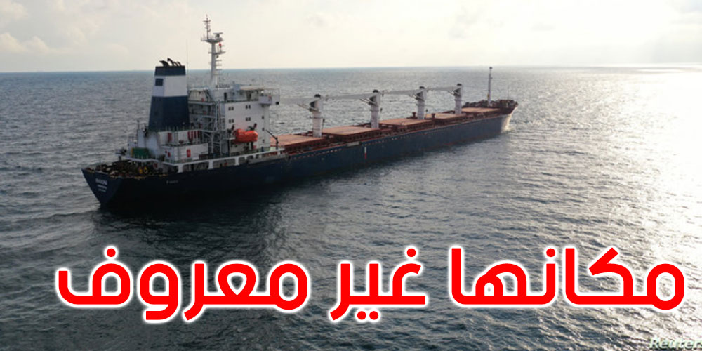 موقع أول سفينة غادرت أوكرانيا محملة بالحبوب ‘غير معروف’
