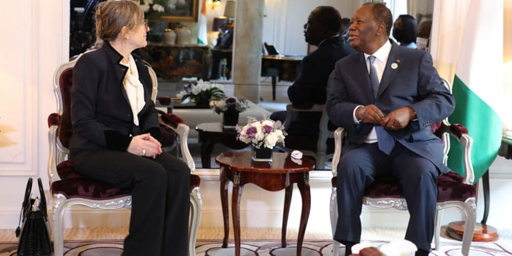 Conférence internationale sur la Libye à Paris : Najla Bouden s’entretient avec Alhassane Ouattara