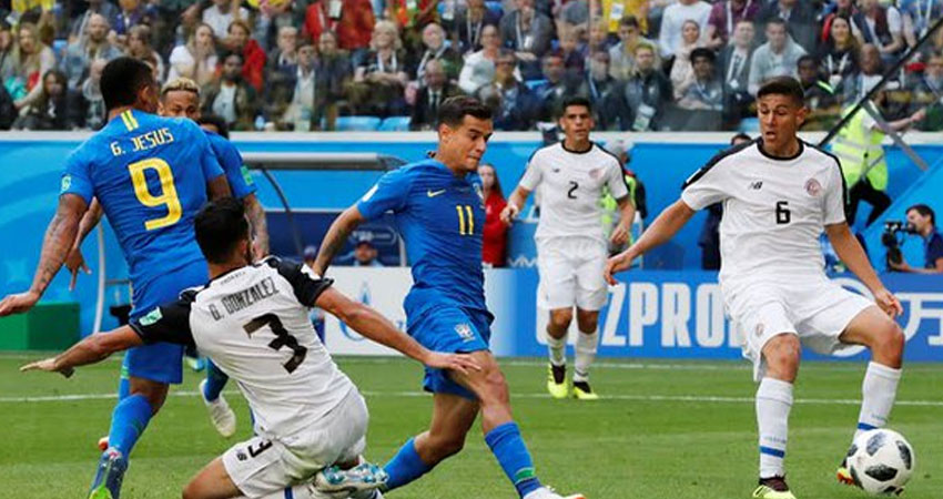 بالفيديو:البرازيل تهزم كوستاريكا في الوقت القاتل