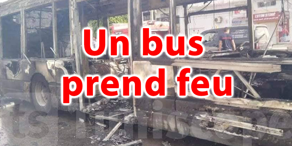 En vidéo: Un bus prend feu à Sfax