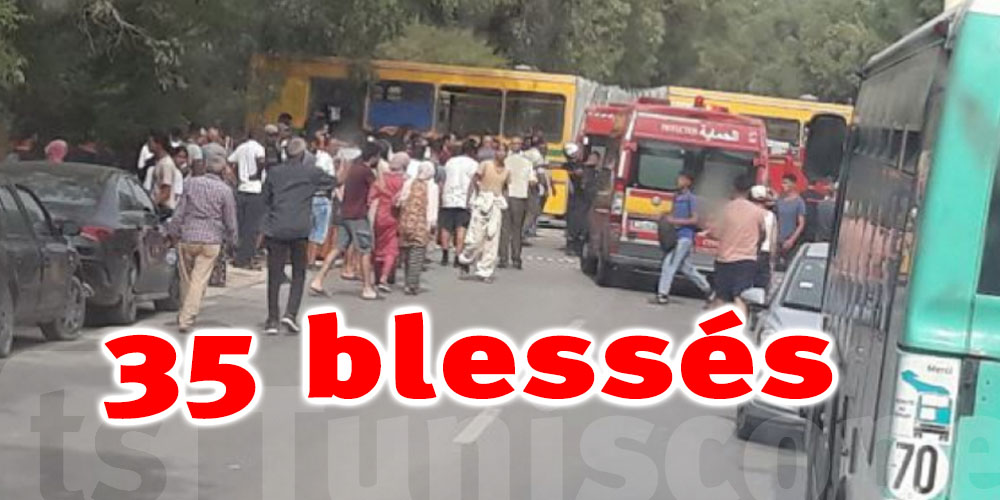 Accident d'un bus scolaire : 35 blessés transportés d'urgence