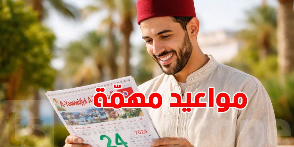 مواعيد تهّم التوانسة : الشهرية وقتاش ووأقرب jour férié