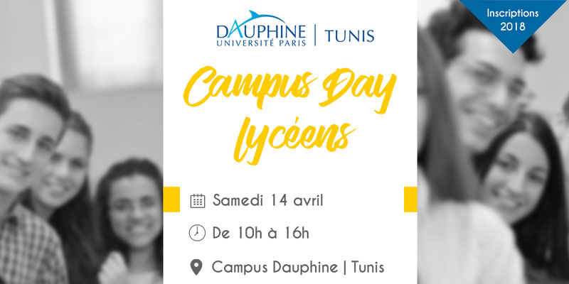 Futurs bacheliers, rendez-vous le 14 avril au campus day lyceens de l’universite Paris-Dauphine Tunis