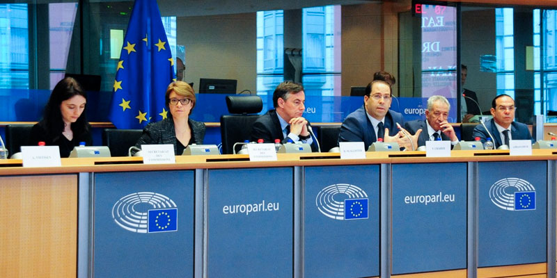 En photos : Youssef Chahed rencontre les membres de la commission des affaires étrangères du Parlement européen