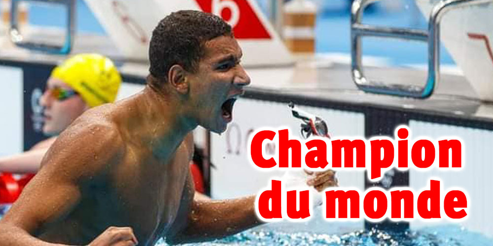 Ayoub Hafnaoui champion du monde au 800m nage libre