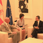 Ahmed Nejib Chebbi accueilli par le chef du gouvernement espagnol Zapatero à Madrid