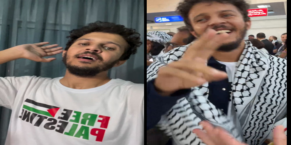 بالفيديو: هذا ما قاله الناشط لؤي الشارني عند وصوله إلى تونس