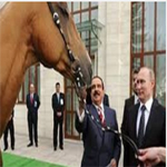  بوتين يهدي حصانا لملك البحرين مقابل سيف دمشقي