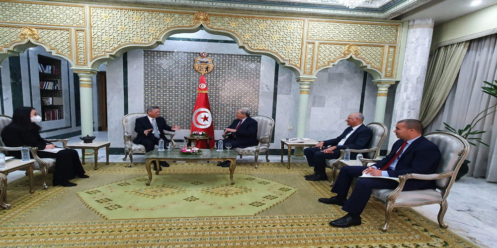 المشاريع التنموية واستثمار الشركات الصينية في تونس محور لقاء الجرندي بالسفير الصيني