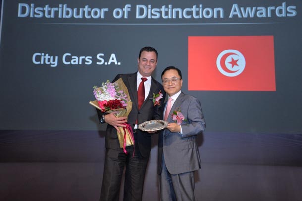 City Cars remporte le prix de distinction des distributeurs KIA de la région MEA