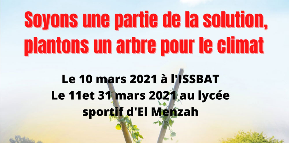 Initiative Reverdir la Tunisie : Soyons une partie de la solution, plantons un arbre pour le clima
