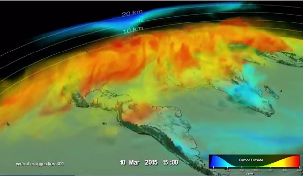 Les émissions de CO2 observées depuis l'espace